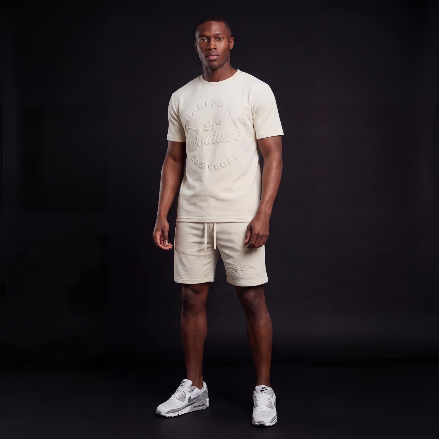 Velour 3D Embossed Short Set