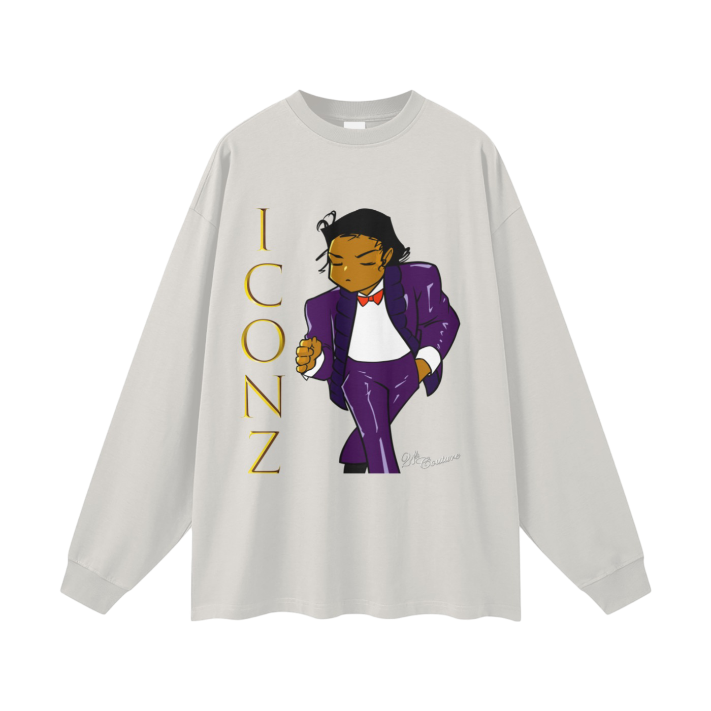 ICONZ King 305G FOG 100% Cotton Long Sleeve Tee