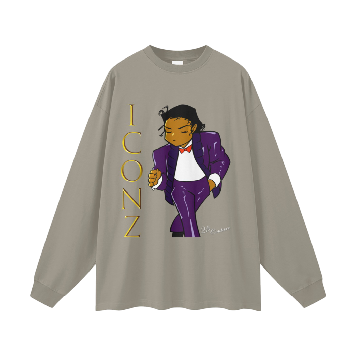 ICONZ King 305G FOG 100% Cotton Long Sleeve Tee